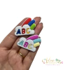 Aplique Emborrachado Nuvem abc Escolar - 2 unidades