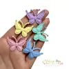 Kit Aplique Tecido Borboleta Candy Color - 10 unidades mix
