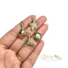 Pingente Metal Dourado Concha, Estrela, Cauda do Mar - (4 unidades - 1 de cada)