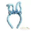Kit Tiara Coelho com Cordão de Pelúcia Azul Mesclada - 1 Unidade