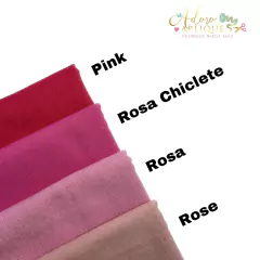 Tecido de Linho Tons de Rosa (38cmx100cm) - 1 Unidade