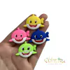 Kit Aplique Emborrachado Baby Shark - 4 unidades mix