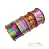 Kit Fita Sinimbu de Cetim Estampada Junina (38mm) - (Kit 2 metros de cada)