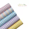 Kit 86 - Lonita Coleção Junina Xadrez Tons Candy (12 x 34cm) - 5 Pedaços