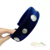 72 - Kit Tiara Alta de Veludo com Botão Prata Disco - (1 Kit de Tiara)