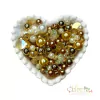 Mix Pérolas com Cristal Ouro Glamour - 50 ou 100 gramas