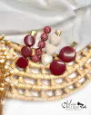 251 - Kit Bico de Pato com Pedras Cor Marsala - (4 Hair Clips)