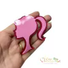 Aplique Acrílico Duplo Barbie Curvado para Tiara - 1 unidade