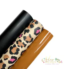 Kit 94 - Lonita Coleção Onça Courino com Verniz (12 x 33cm) - 3 Pedaços