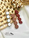 282 - Kit Bico de Pato com Pedras Cor Chocolate Quente Fosco - (3 Hair Clips)