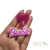 Aplique Emborrachado Barbie Glitter - 2 unidades (1 de cada)