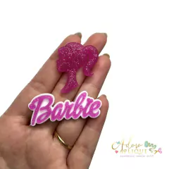 Aplique Emborrachado Barbie Glitter - 2 unidades (1 de cada)