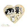 43 - Kit Prendedor de Chupeta Pantera Negra - (1 Unidade)