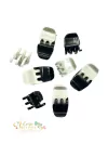 Pacote de Piranhas Pequena para Cabelo Preto e Branco - 1 Pacote ( com 12 unidades)