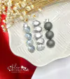 329 - Kit Bico de Pato Coleção Festa com Pedrarias Cor Pura Elegância - (3 Hair Clips)