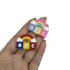 Aplique Emborrachado Cubo com Arco Íris ABC Candy ou Escuro - 2 unidades (ou Mix)