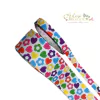 Kit Fita Gorgurão Estampada Yama Florzinha e Coração Colorido (38 e 10mm) - (2 metros ou 5 metros)
