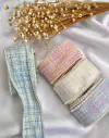 Fita de Tweed Com Perolas Na Borda - 2 metros
