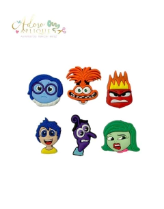 Kit Apliques Emborrachados Divertida Mente - 6 unidades (1 de cada personagem)