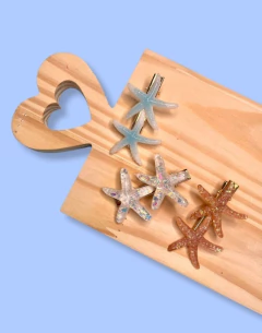 500 - Kit Bico de Pato Coleção Praia Estrela do Mar - (2 Hair Clips) - comprar online