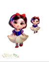 Aplique Acrílico Impresso Reto ou Curvado para Tiara Branca de Neve - 1 unidade - comprar online