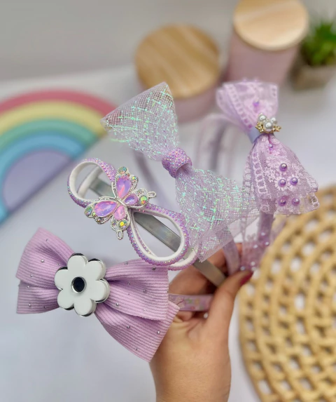 117 Adoro Box Tiaras Jardim de Borboleta Lilás - 1 Unidade - comprar online