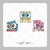 Papel de Arroz Kit Professores - Cute - Cortado quadrado
