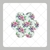 Papel de Arroz Kit Floral Azul Claro - Cortado 5cm - 6 unidades