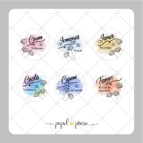 Papel de Arroz Kit Orixás - Cortado