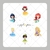 Papel de Arroz Kit Princesas Baby - Cortado