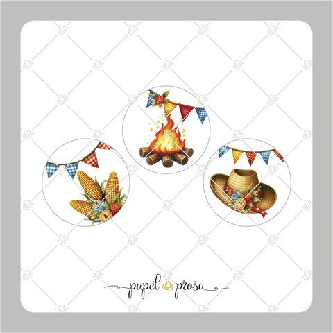 Papel de Arroz Kit Junino Tradição - Folha Sem Corte - comprar online