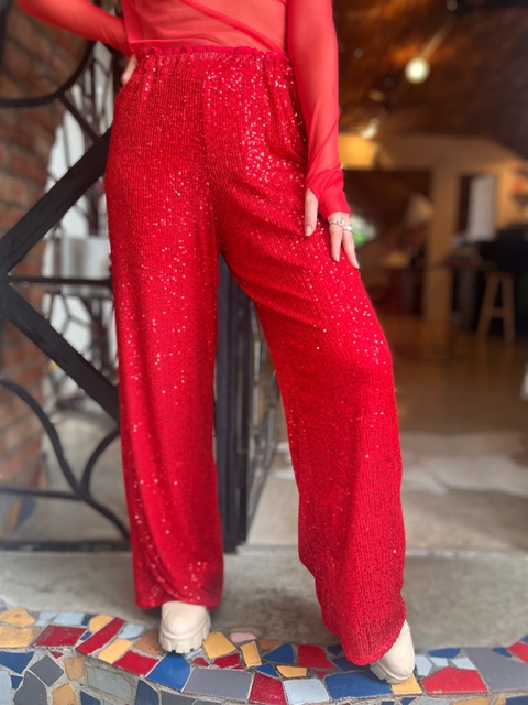Pantalona Paetê - Rubi