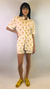 Pijama de Viscose Manga Curta e Shorts - Ovo Frito Branco