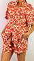 Pijama de Viscose Manga Curta e Shorts - Cogumelos Mágicos - Lantejoula Shining