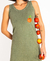Vestido de Algodão Regata Estonado - TOMATE - Lantejoula Shining