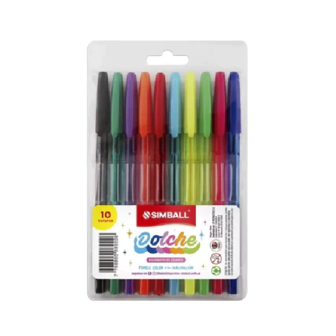 Boligrafos de colores Dolche Simball x 10