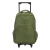 Mochila Filgo Starpak con carrito verde lisa 18’’ (Con ruedas de silicona)
