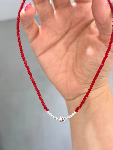 Choker star red