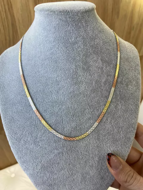 Cadena Plana Tricolor