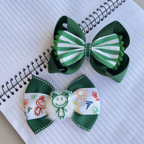 Kit escolar G - verde (2 peças)