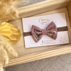 Laço Rosa Seco Flores e folhas (unidade) - comprar online