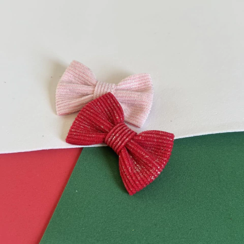 Laço gravatinha P cotelê (unidade)