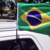 Bandeira do Brasil com Haste para Vidro do Carro - Criativa Festas