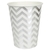 Copo de Papel Prata Chevron - comprar online