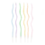 Vela Curva Candy Colors - 6 velas