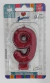 Image of Vela Glitter Vermelho - Números