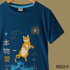 Remera New Cat Wave Petrol Blue - Unisex - comprar online