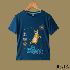 Remera New Cat Wave Petrol Blue - Unisex