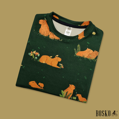 Green Capibara Sweater Gamuzado - Unisex - comprar online