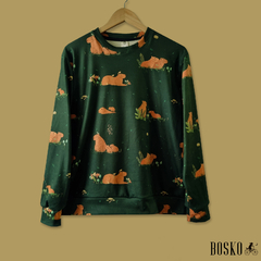 Green Capibara Sweater Gamuzado - Unisex